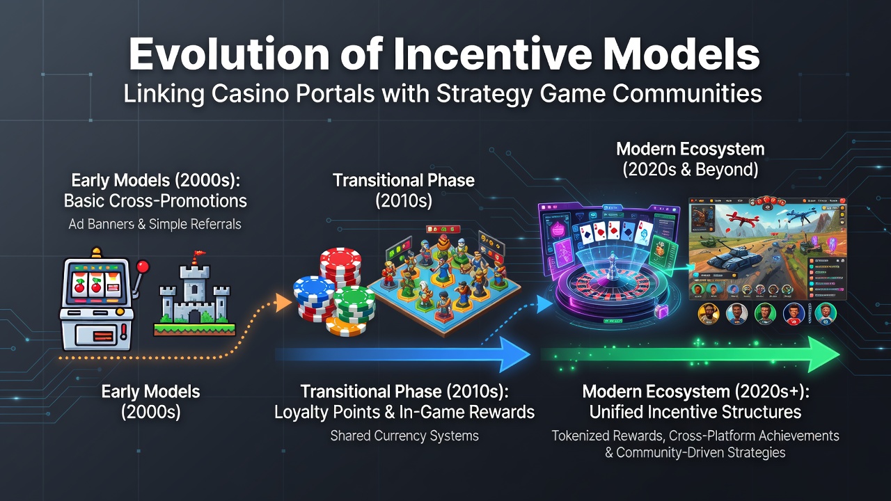 Casino portals integrating with strategy game communities through evolving incentive structures