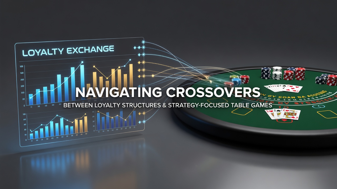 Illustration showing loyalty points flowing between betting exchange interfaces and strategy table game screens