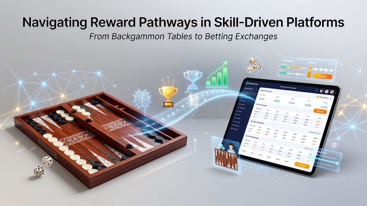 Betting exchange interface displaying reward tiers and performance metrics